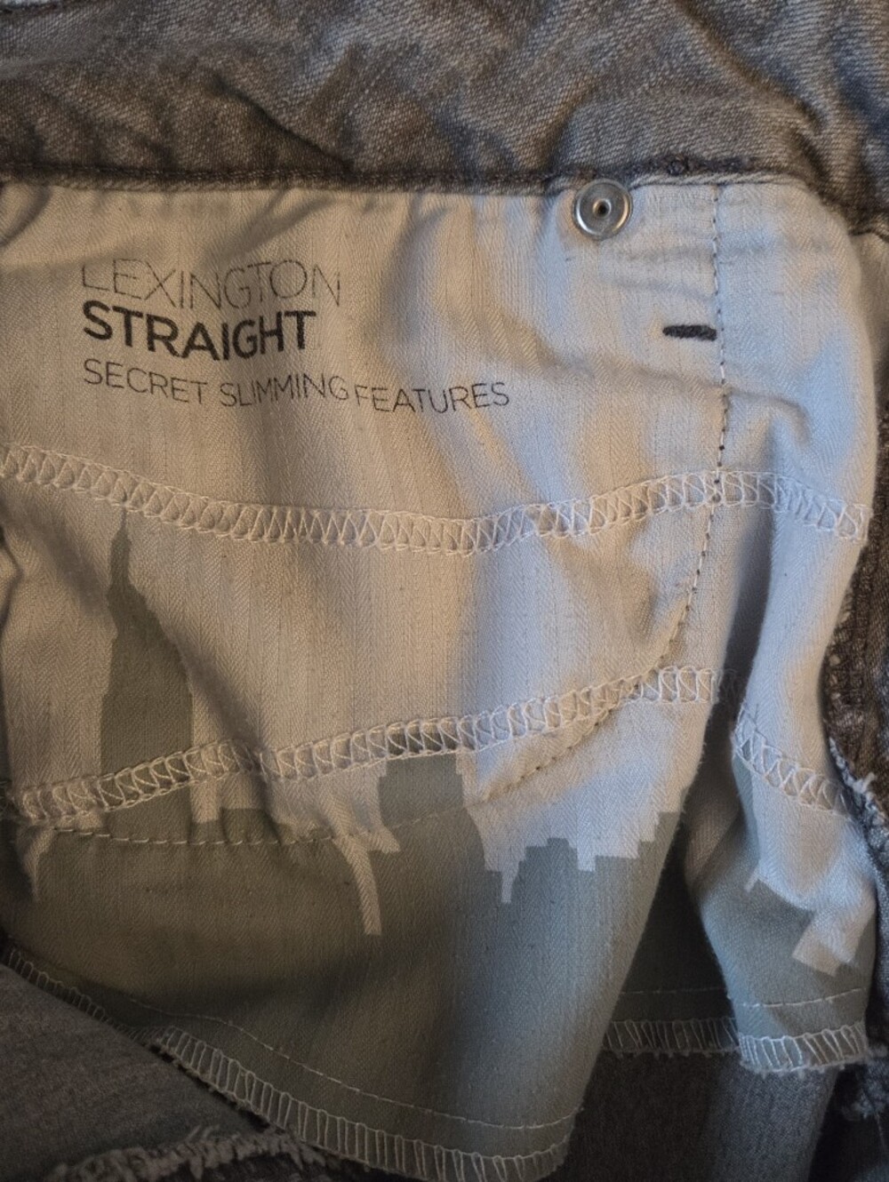 Jones New York Lexington Straight Grey Denim Jeans Size 8 - Picture 8 of 8